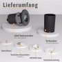 SSC-LUXon Juavi Bodeneinbauleuchte schwarz: Lieferumfang mit Strahler, Einbaudose, LED GU10 Lampe und Zubehör.