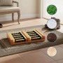 Relaxdays Schuhabstreifer Pappelholz PVC Braun Schwarz Rutschfest 5,5 cm x 36 cm x 26 cm 1,1 kg_5