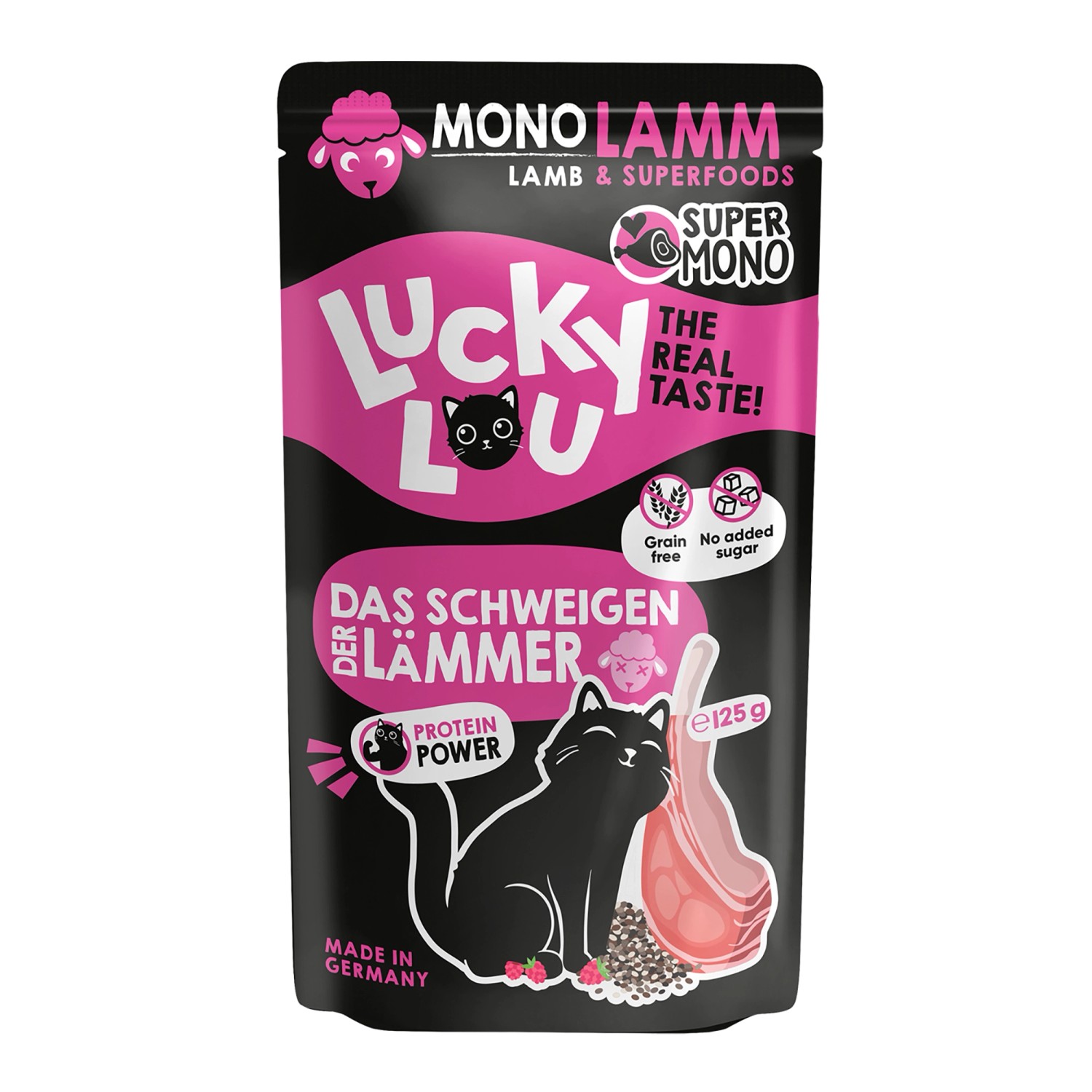 Lucky Lou Katzen-Nassfutter SuperMono Lamm 125 g