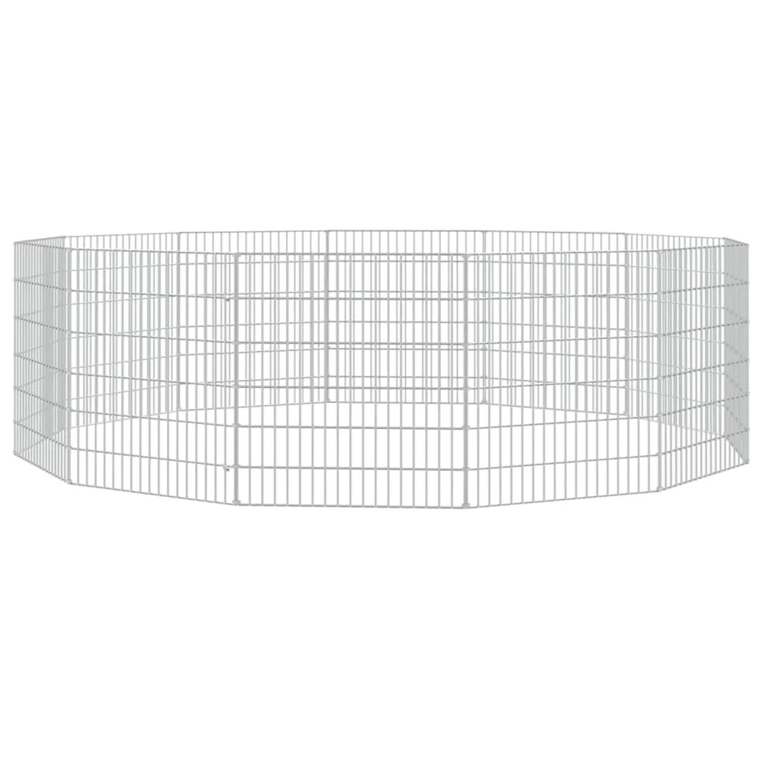 vidaXL Kaninchenkäfig 12 Paneele 54x60 cm Verzinktes Eisen