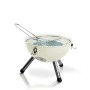 Activa Kugelgrill Mallorca, Ø 30 cm, creme, mit verchromtem Grillrost und Edelstahlbeinen.