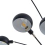 Moderne Lindby Bogenleuchte Jewa, 5-flammig, schwarz. Design-Stehlampe aus Metall für Wohnzimmer.