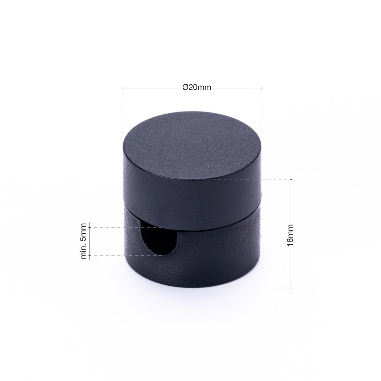 Orion Lightstyle Kabelhalter, schwarz, 5er-Set. Kabelbefestigung für Lampen und Leuchten.