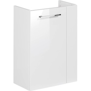 Fackelmann Waschbeckenunterschrank SBC, weiß, 44 cm breit, mit Griff.