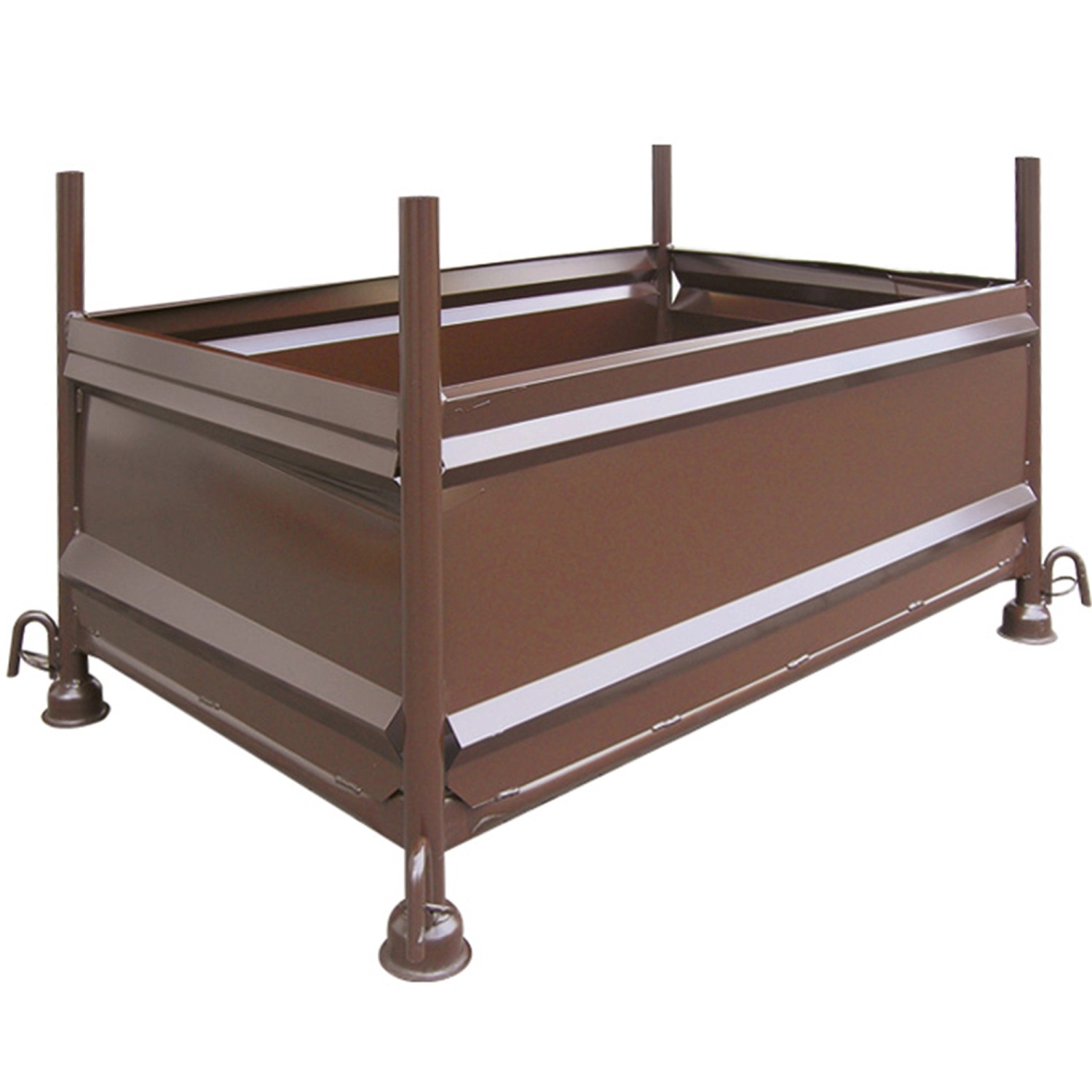 Brauner Schake Vollwandbehälter, 1,43x0,87x0,50m, geschlossen, für Baugeräte.