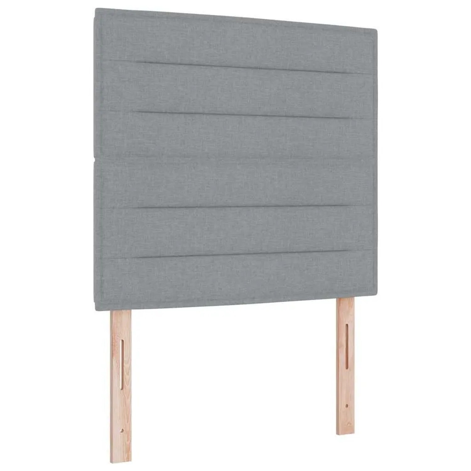 vidaXL LED Boxspringbett mit Matratze Hellgrau 120 x 190 cm Stoff 3343005
