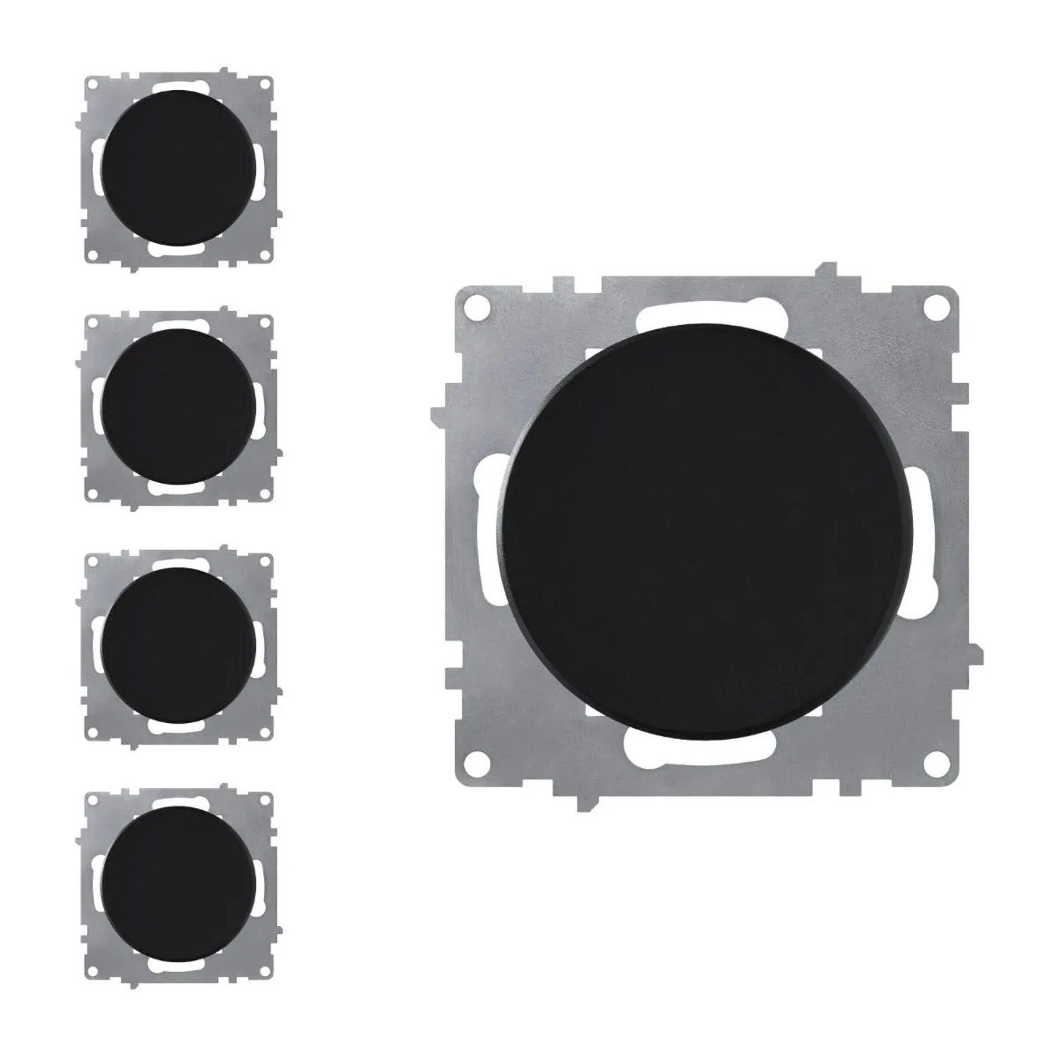 OneKeyElectro 5x Ein Aus Lichtschalter Set Schwarz
