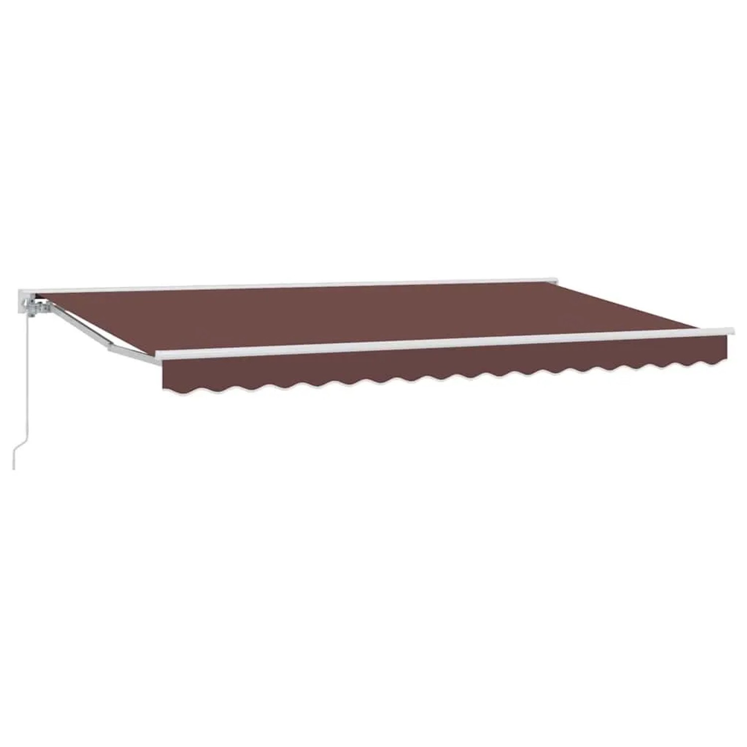 vidaXL Markisenrahmen Braun 400 x 200 cm Polyester mit PU-Beschichtung 3329817