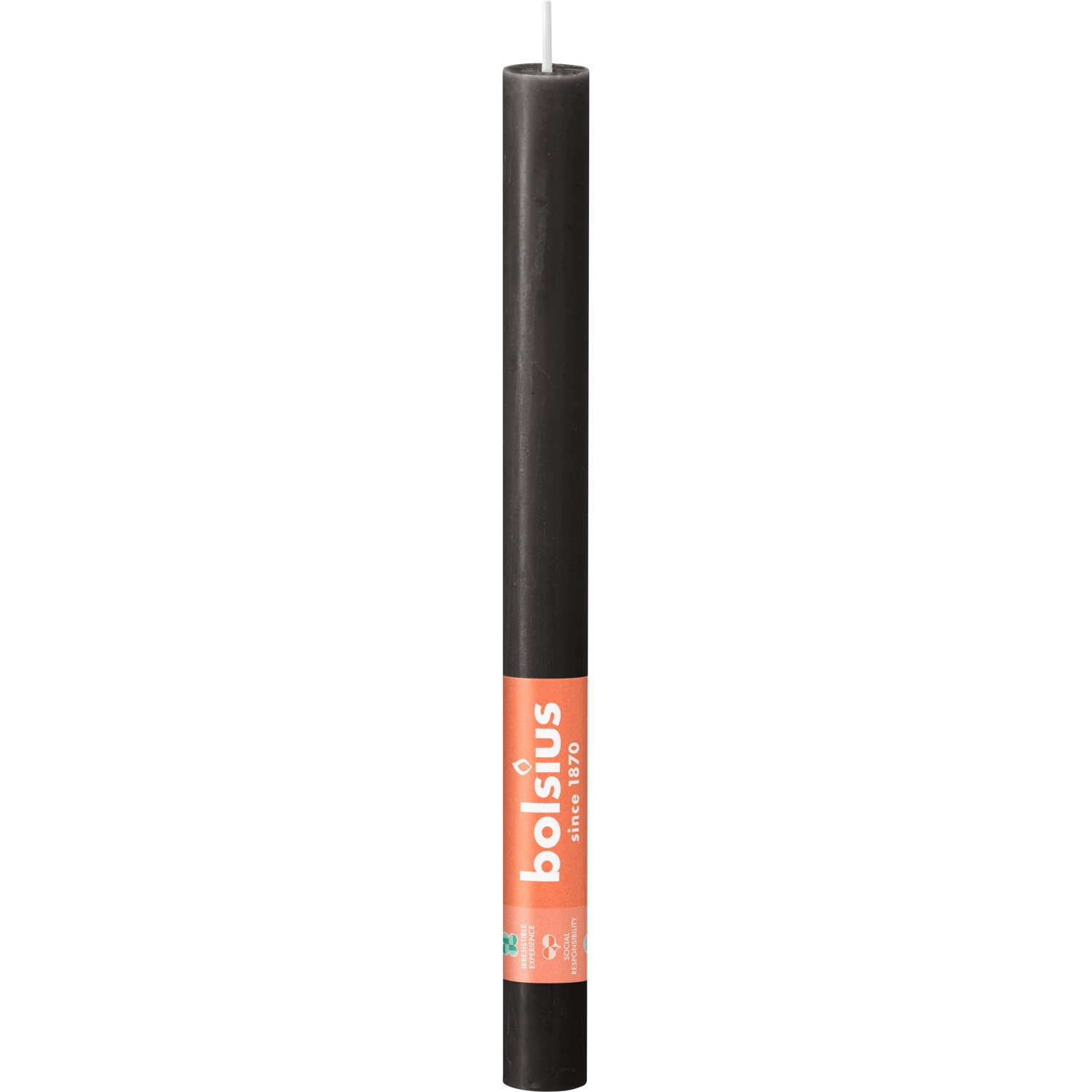 Bolsius Haushaltskerze Rustik Shine 270/23mm Stürmisches Grau 1 Stck.