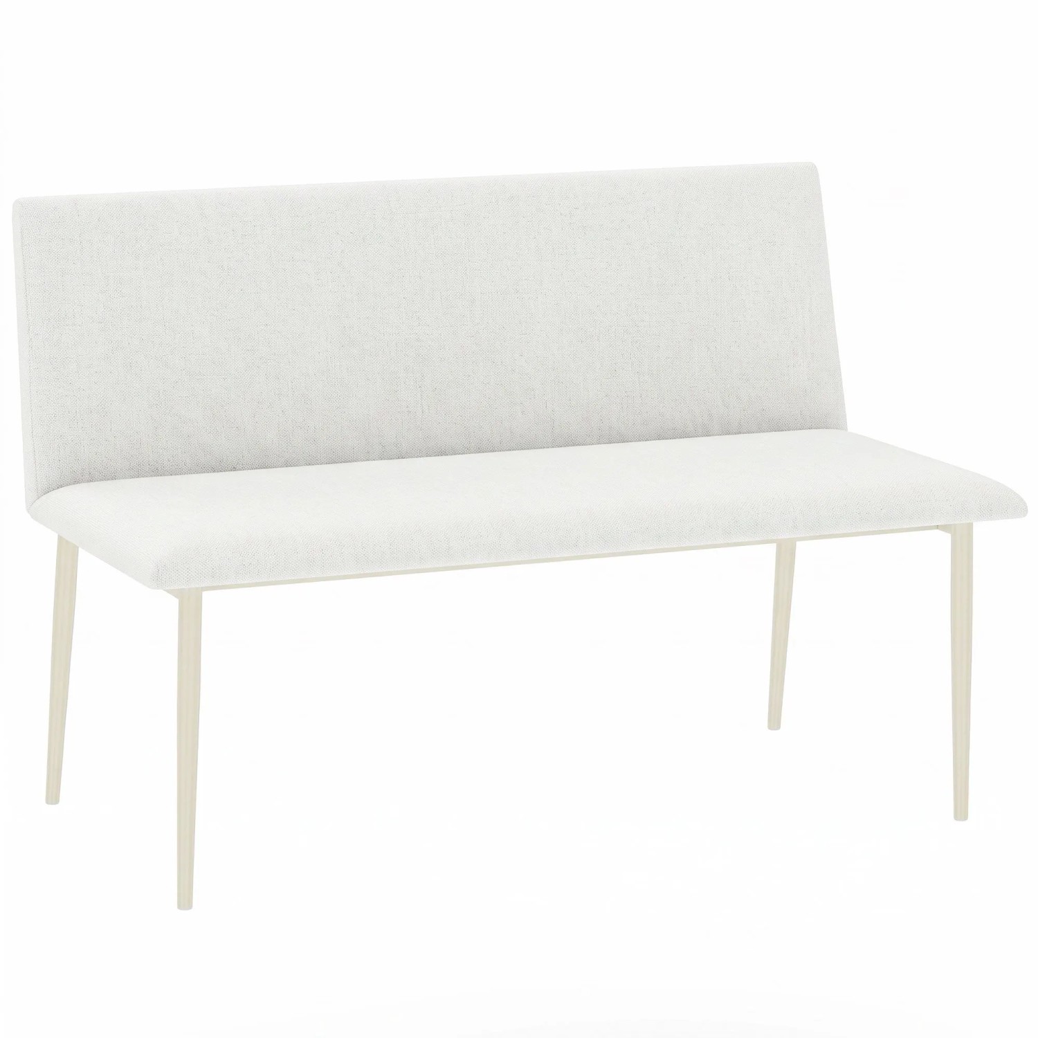 HOMCOM Esszimmerstuhl Stoff in Leinenoptik 120 x 61,5 x 85 cm Cremeweiß