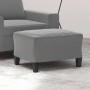 Dunkelgrauer vidaXL Fußhocker (60x50x41 cm) aus Mikrofasergewebe.