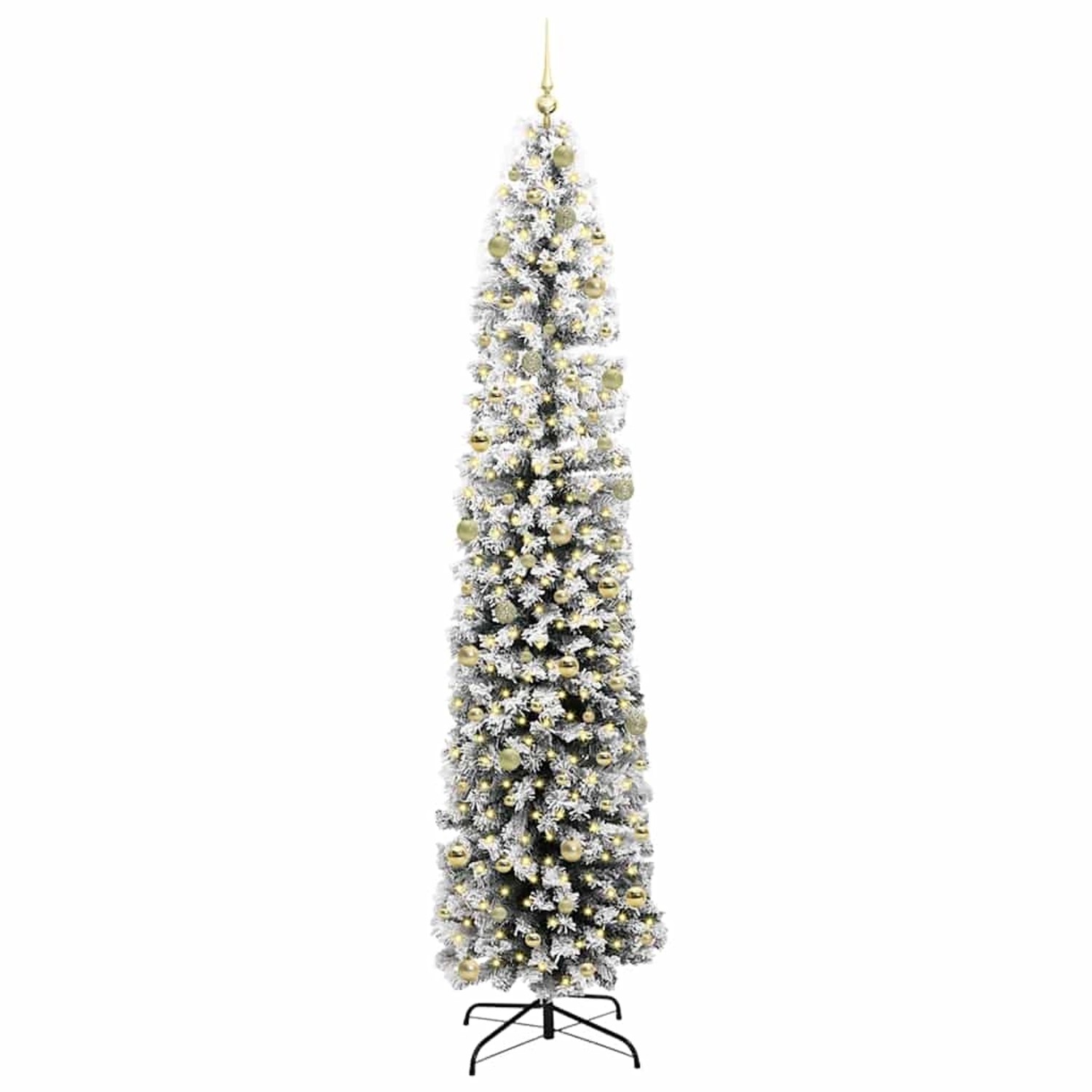 vidaXL Künstlicher Weihnachtsbaum mit 300 LEDs mit Ständer Grün 240 cm 3395048
