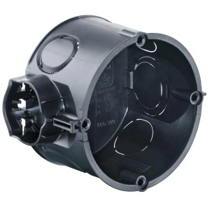 Schwarze Kaiser Hohlwand-Schalterdose 1055-04, 25er-Set für Unterputzmontage.