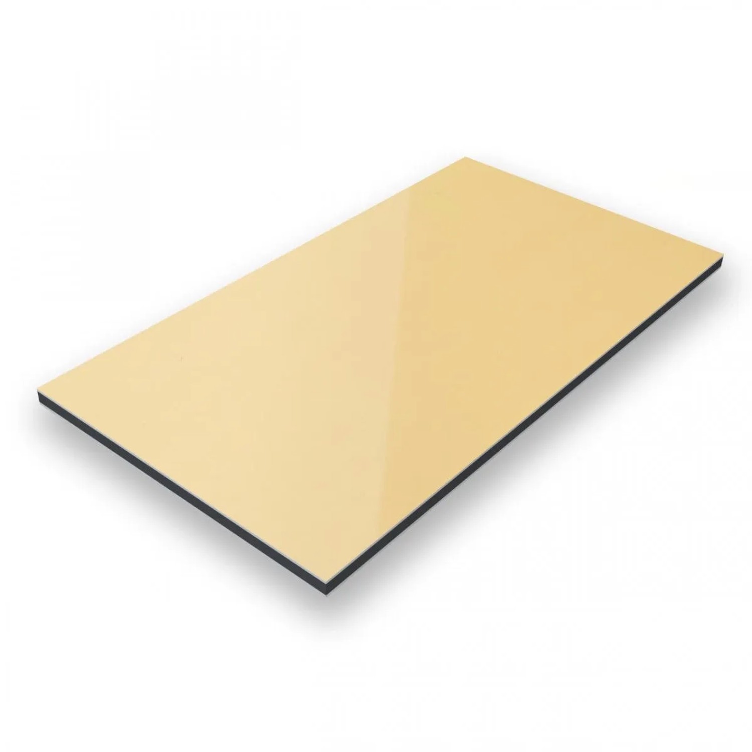 Aluverbund24 70x70cm Aluverbundplatte Aluminiumverbund Spiegel-Gold 3 mm/0,3 mm