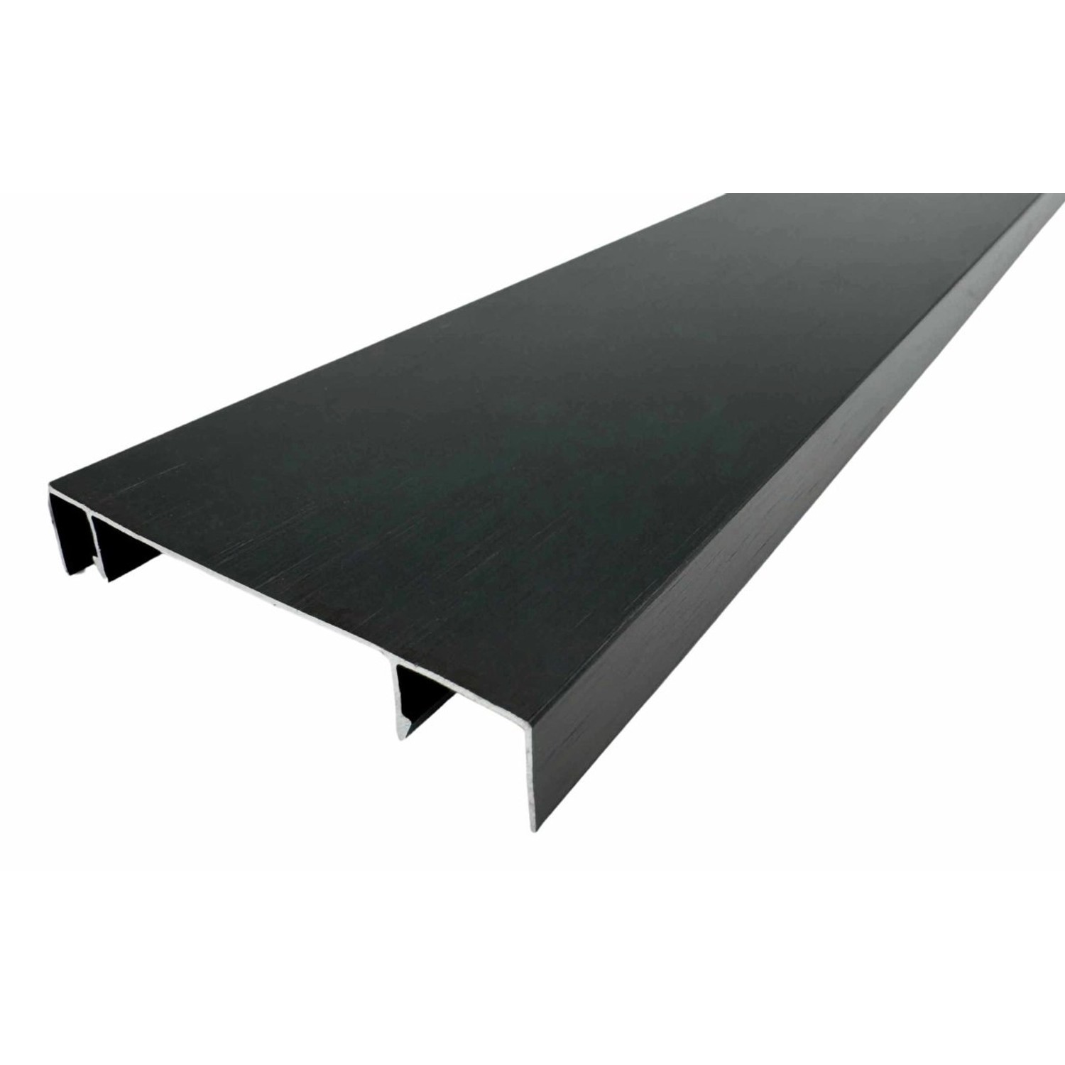 Colortree Aluminium Profil Blende Brushed Schwarz Eloxiert 2m 60mm Montageprofil