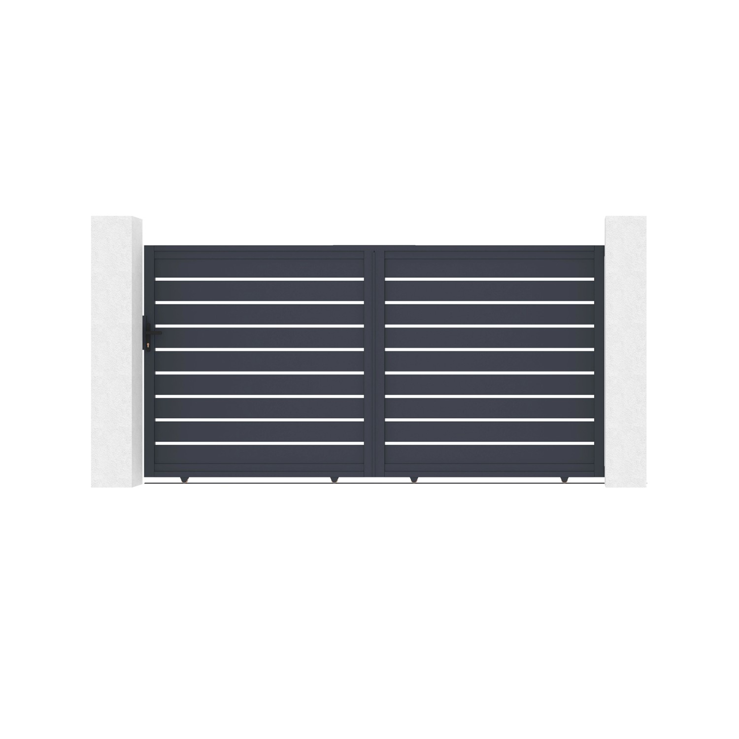 Casanoov Schiebetor Aus Aluminium Vogel 350x180cm Grau günstig online kaufen