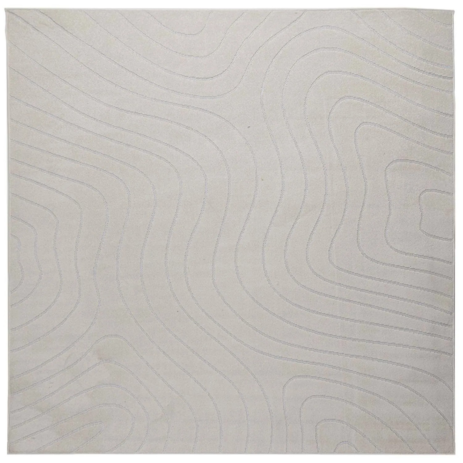 vidaXL Bereichsteppiche PALMERAS Creme 240 x 240 cm Polyester 42022631