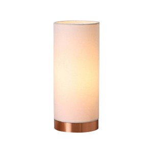Lindby Tischlampe Ronja 9620840 Dimmbar Modern in Weiß aus Textil 1-flammig E14 Schlafzimmerleuchte