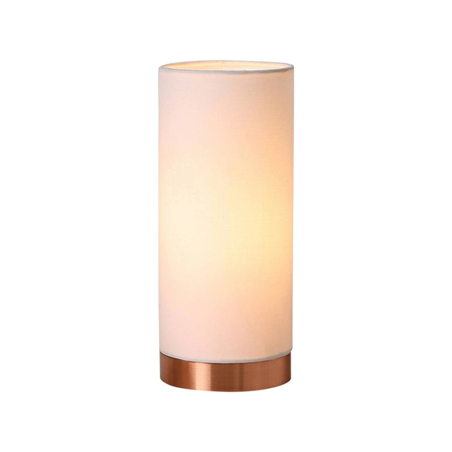 Lindby Tischlampe Ronja 9620840 Dimmbar Modern in Weiß aus Textil 1-flammig E14 Schlafzimmerleuchte