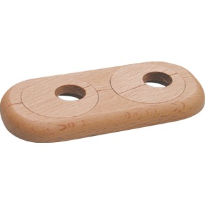 Living by Haro Doppelrosette Buche für Laminat & Parkett, Abdeckung für Heizungsrohre.