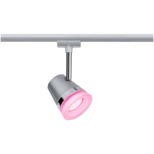 Paulmann Urail Spot Cone, Chrom matt, mit RGBW Licht für Schienensysteme.