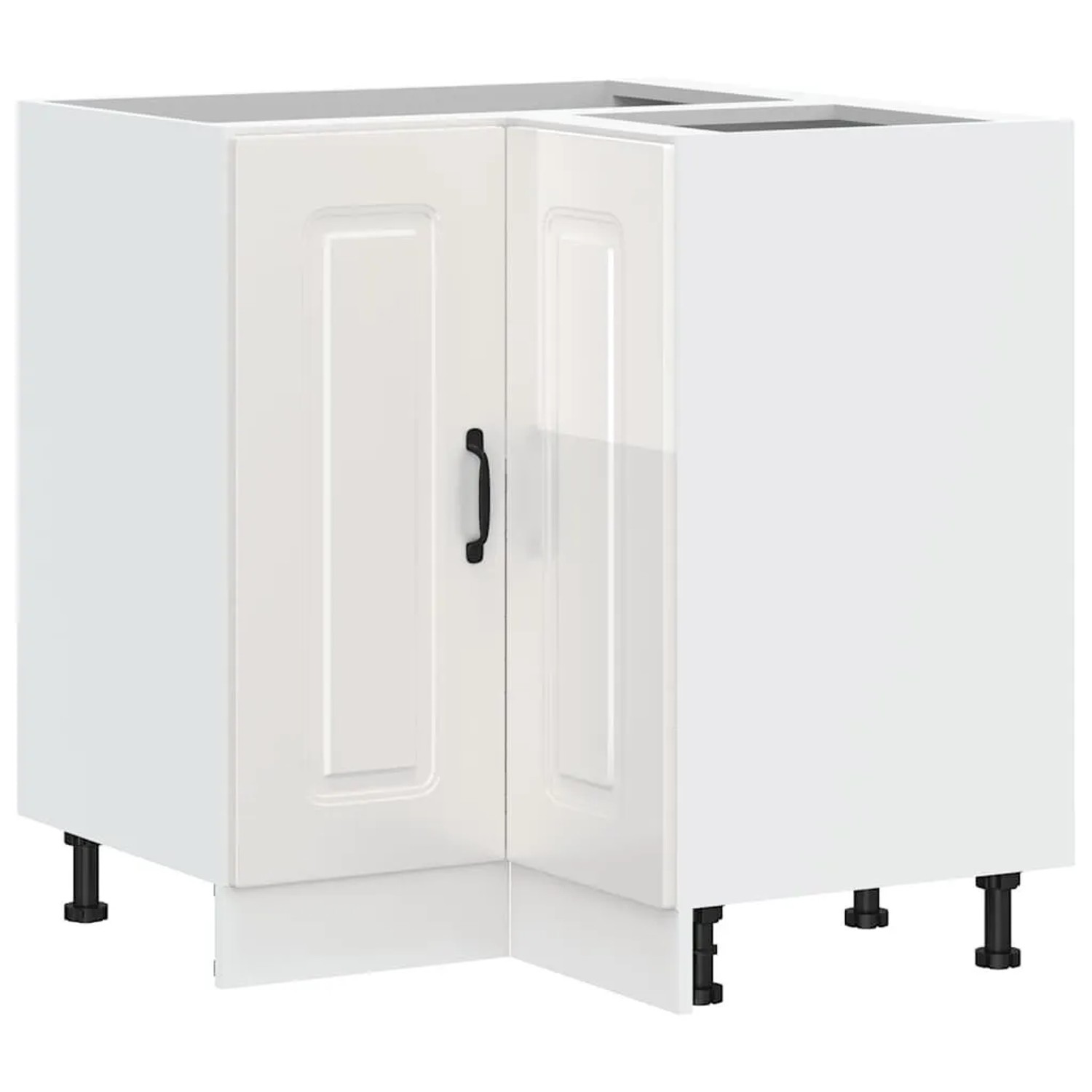 vidaXL Küchen-Eckunterschrank Kalmar Hochglanz-Weiß Holzwerkstoff 853509 günstig online kaufen