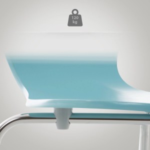 DELUKE 2er Set Besucherstuhl BERLIN Holz Hellblau 45x49x85cm Konferenzstuhl Wartezimmerstuhl Bürostuhl