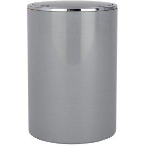 Wenko Schwingdeckeleimer Inca, grau, 5 l. Kosmetikeimer aus Kunststoff mit Chromdeckel.