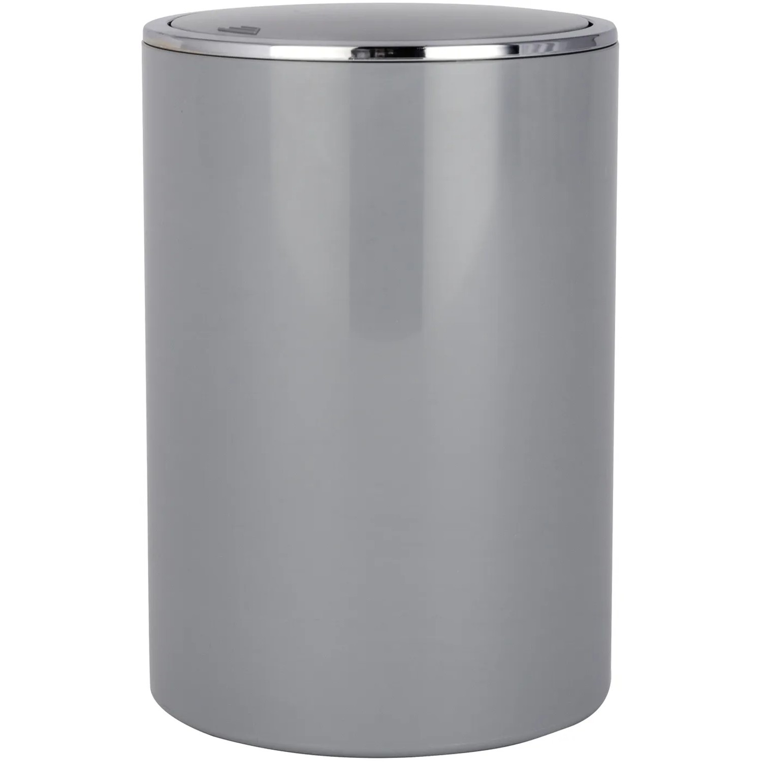 Wenko Schwingdeckeleimer Inca, grau, 5 l. Kosmetikeimer aus Kunststoff mit Chromdeckel.