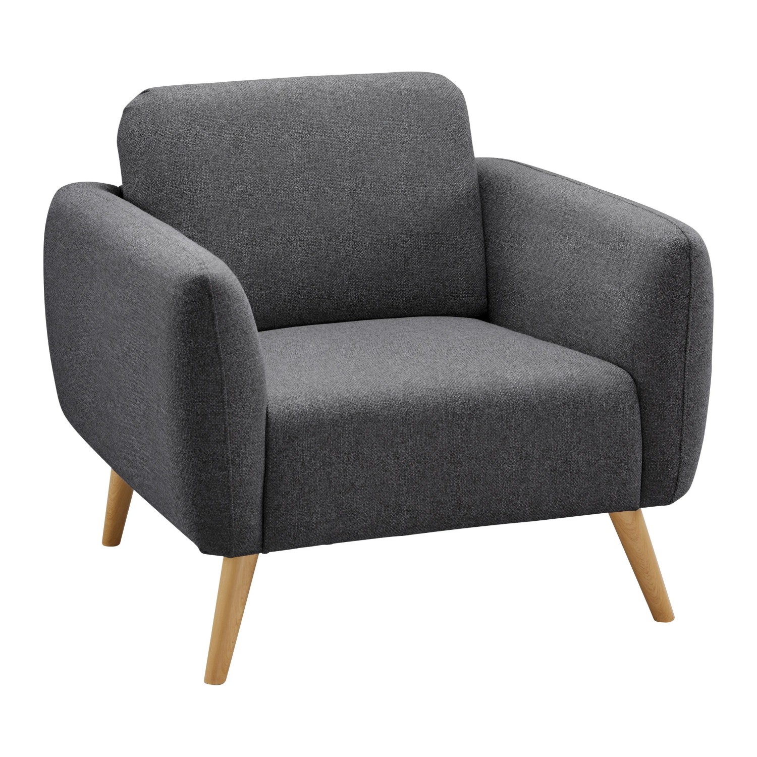 Bessagi Home Sessel Pia Dunkelgrau Webstoff