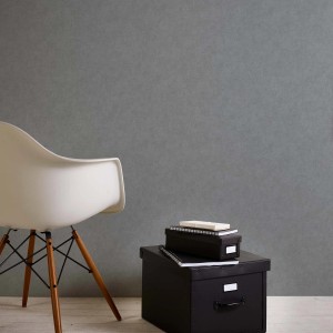 Moderne, dunkelgraue Vliestapete Uni von Bricoflor. Einfarbige Strukturtapete für Wohn- und Arbeitszimmer.