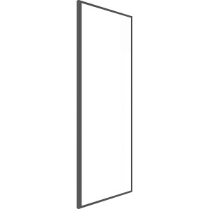 Baliv Seitenwand für Duschkabine DUK-80.91W, 80x195 cm, Schwarz, Klarglas