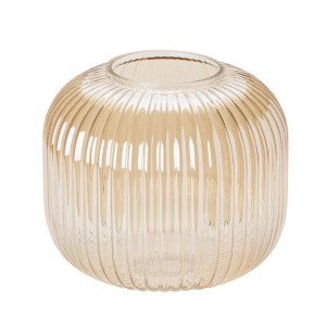 Orion Lightstyle Glasschirm, amberfarben, Ø 200 mm, für E27 Lampen. Dekorativer Lampenschirm für stimmungsvolles Licht.