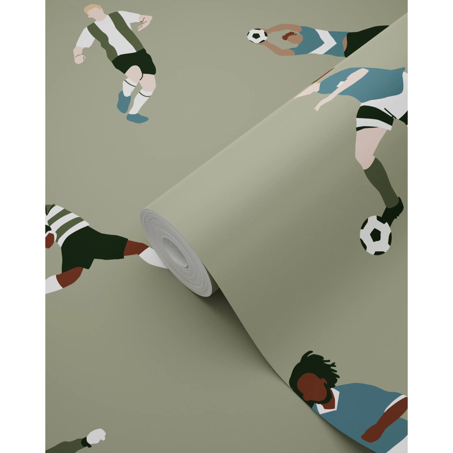 ESTAhome Tapete Fußballspieler Dunkelgrün 50 x 900 cm_7