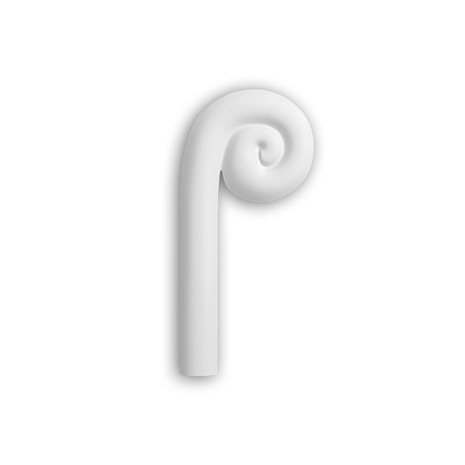 PROFHOME 162805 Zierelement Dekorelement Stuck Ornament 10 cm x 3,3 cm x 1,5 cm Weiß