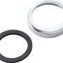 Verchromte Überwurfmutter (38,9 mm) mit Dichtung für Siphonanschlüsse.