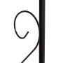 Schwarzes, verschnörkeltes Stahl-Ornament am Relaxdays Rosenbogen. Detail der Rankhilfe für Kletterpflanzen.