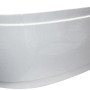 Weiße Acrylschürze (Typ A, rechts) zur Verkleidung der Badewanne Loredana.