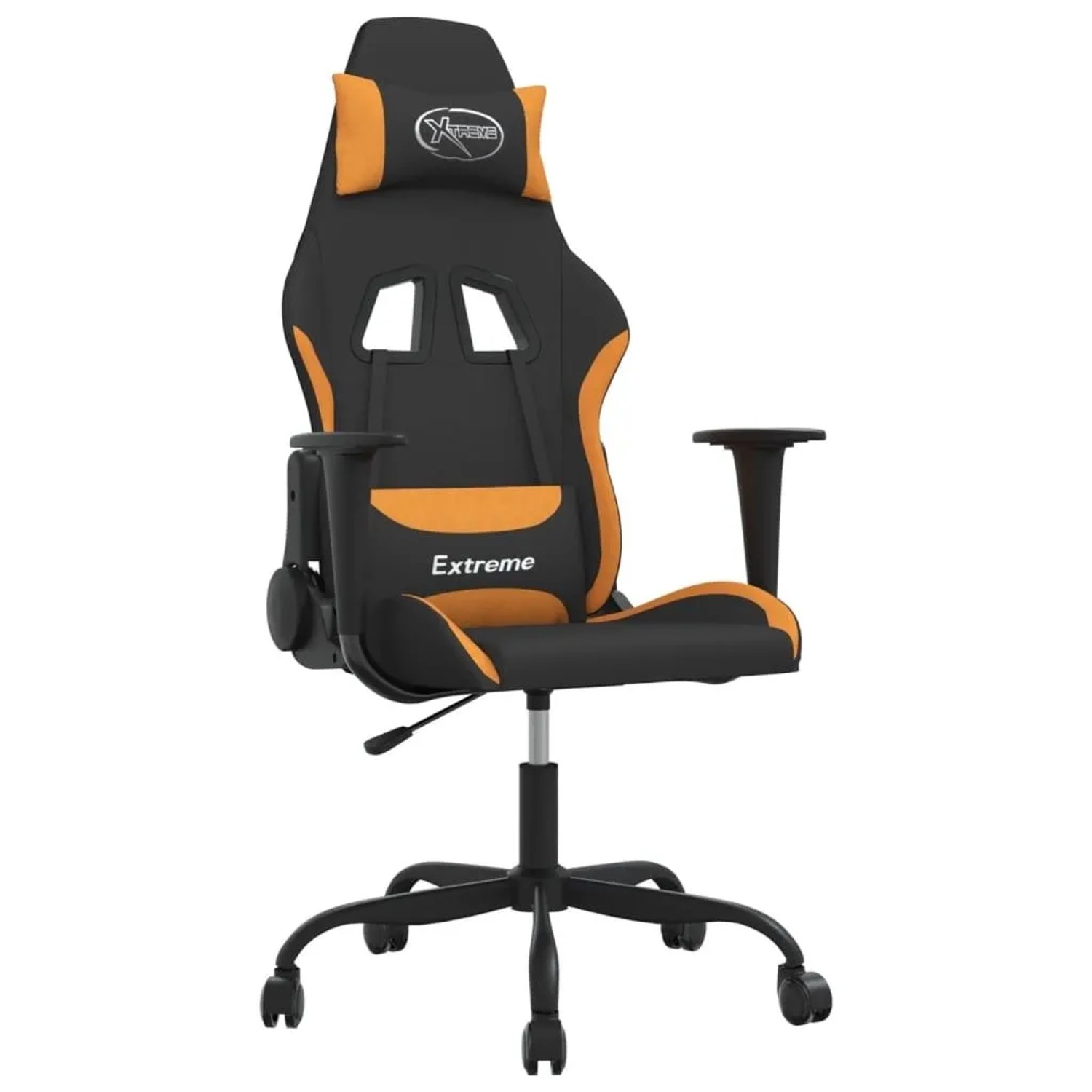 vidaXL Gaming-Stuhl Schwarz und Orange Stoff 3143716