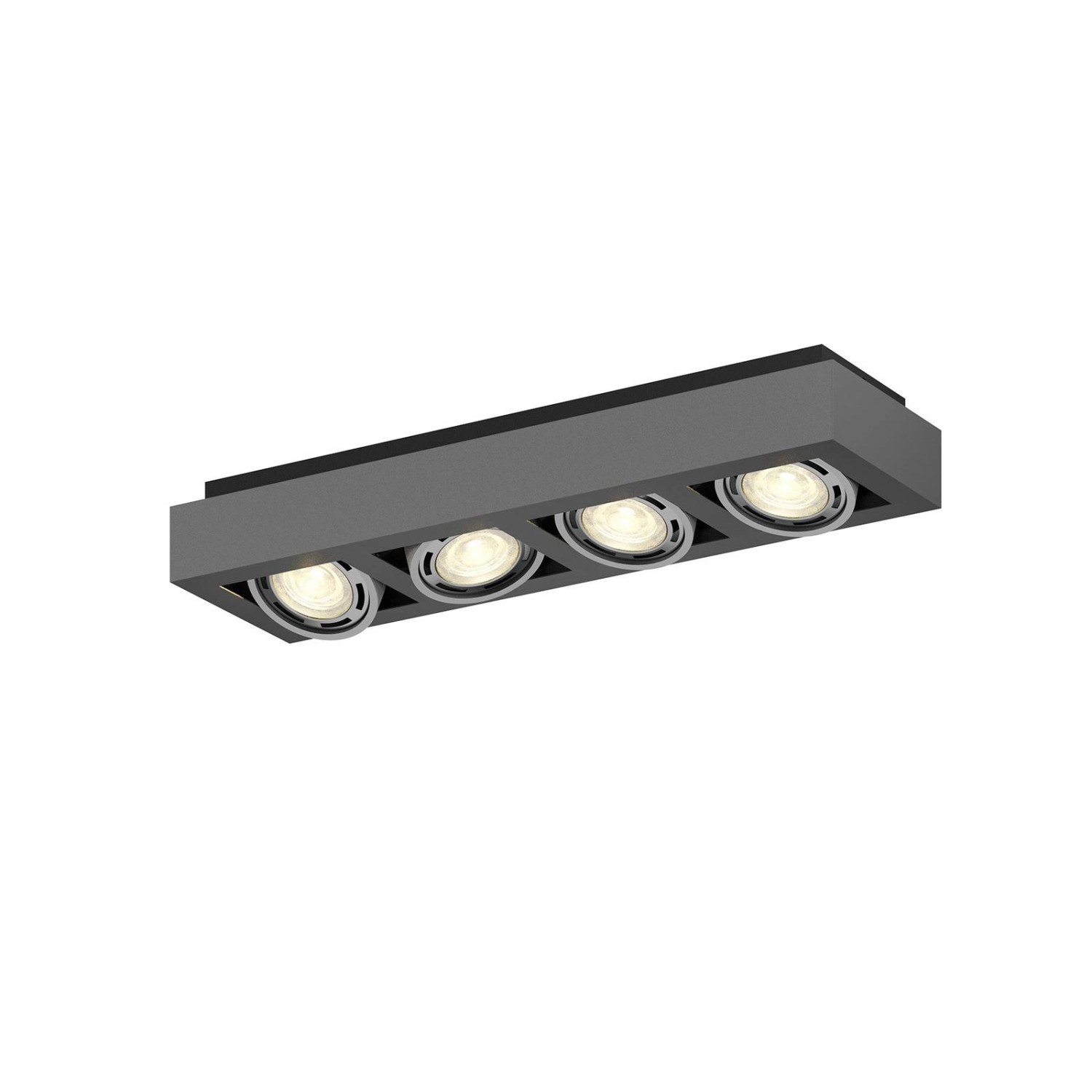 Arcchio Deckenlampe Ronka 9624453 Modern in Schwarz aus Aluminium 4-flammig günstig online kaufen