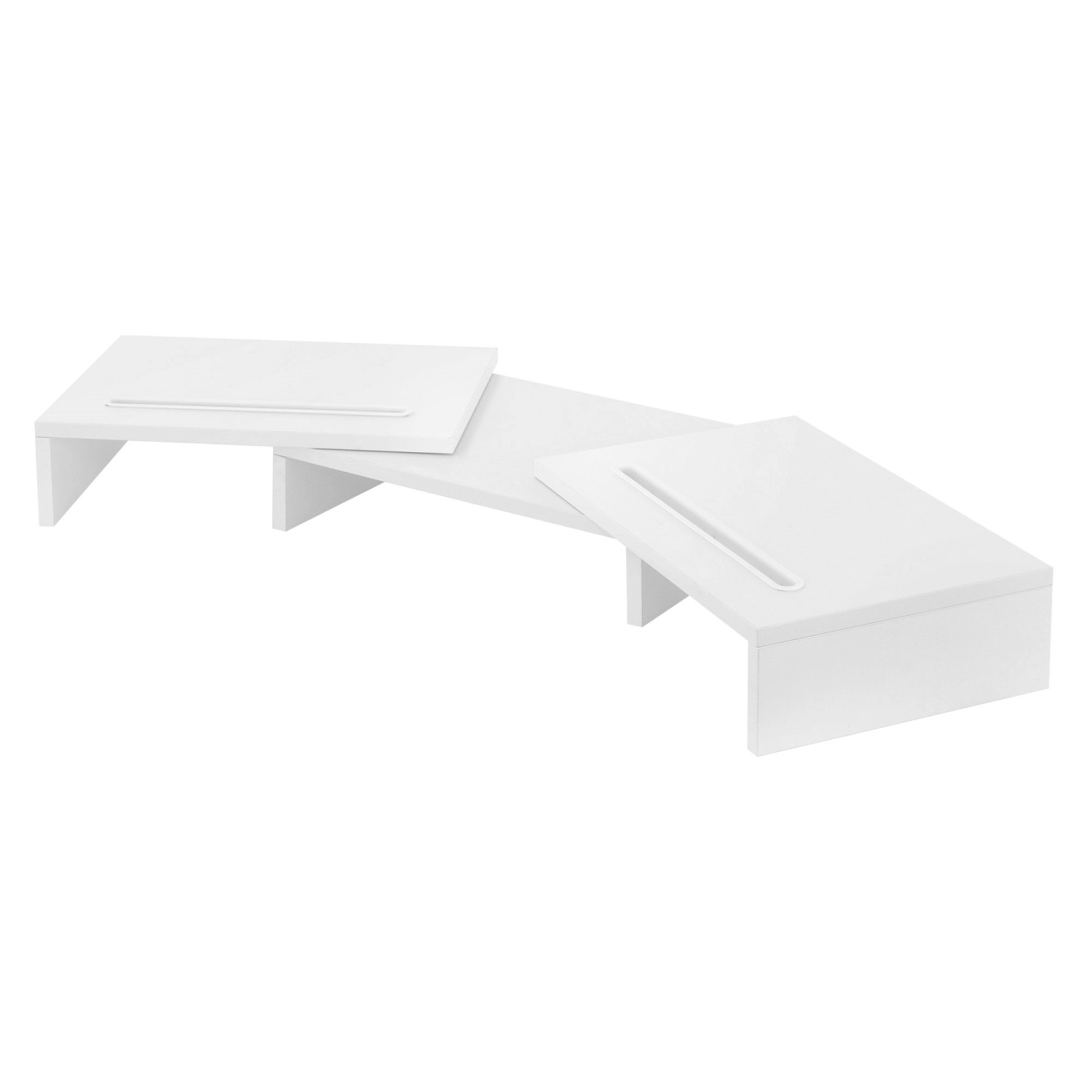 ML-Design Dual Monitor Stand Riser aus Holz Weiß Monitorständer für 2 Monit günstig online kaufen