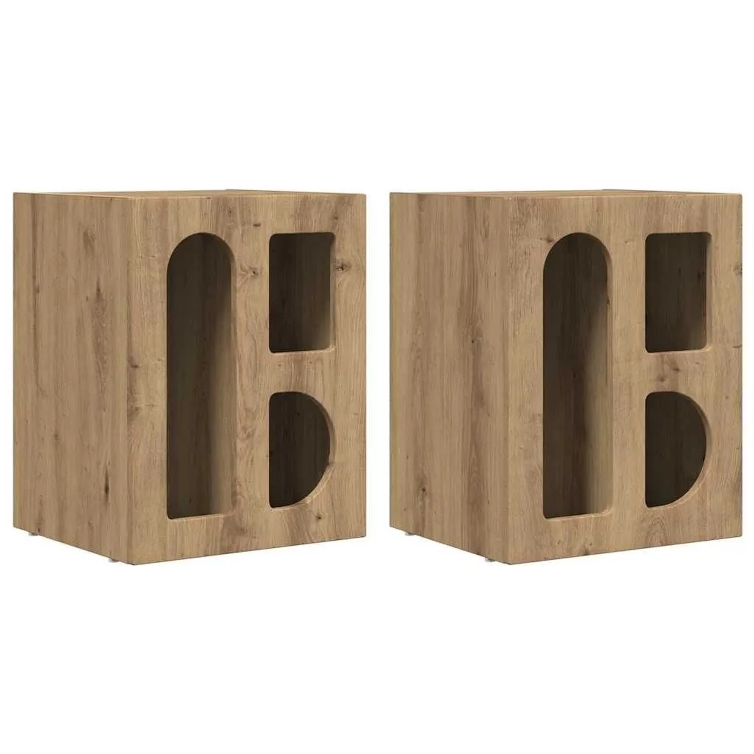 vidaXL Nachttisch 2 Stk Artisan-Eiche 40 x 35 x 50 cm Holzwerkstoff 891263 günstig online kaufen