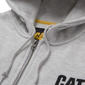 Grauer Cat Zip Hoodie Banner in Größe L aus der Kategorie Arbeitskleidung.