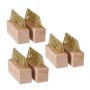 Relaxdays Fugenbürste 6er Set Buchenholz Stahl Natur Gold Für Stiel 7,5 cm x 10 cm x 3,5 cm