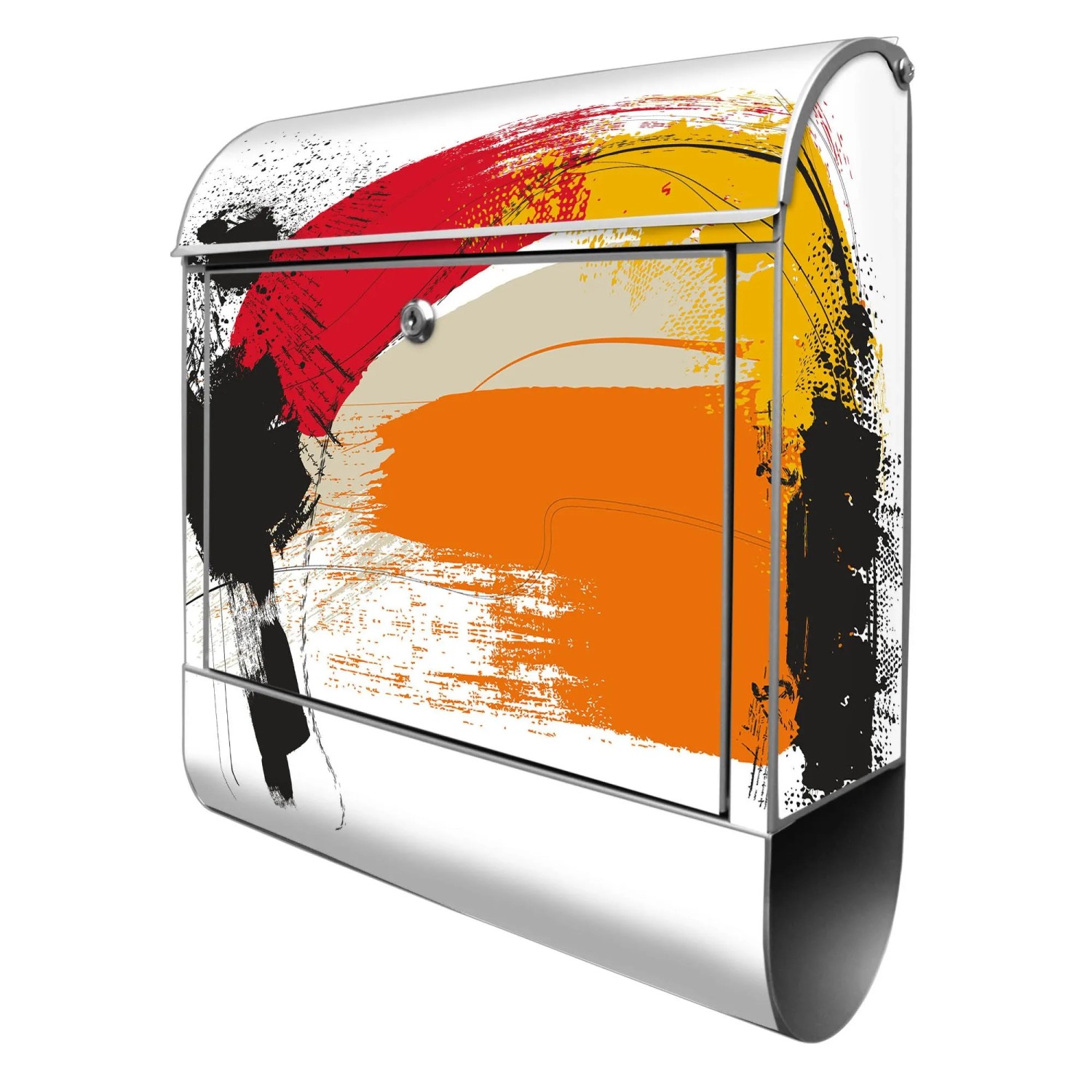 Banjado Design Briefkasten Silber Pulverbeschichtet 39x47x14cm 2 Schlüssel günstig online kaufen