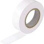 Weißes Isolierband, 15mm x 10m, für Elektroinstallation und Isolierarbeiten.