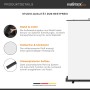 Walimex Pro Roll-Up Fotohintergrund weiß (155x200cm) mit schwarzem Standfuß. Stabil, mobil, knitterfrei, einfacher Aufbau.