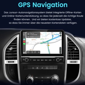 Junsun Autoradio mit Navi für Benz Vito W447 (2014-2020). Android Autoradio mit GPS Navigation.