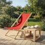 ECD Germany Liegestuhl 10Er Set Klappbar Rot aus Holz_4