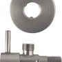 baliv Eckventil EV-3470 in Gun Metal mit Rosette für Waschtisch oder Spüle.